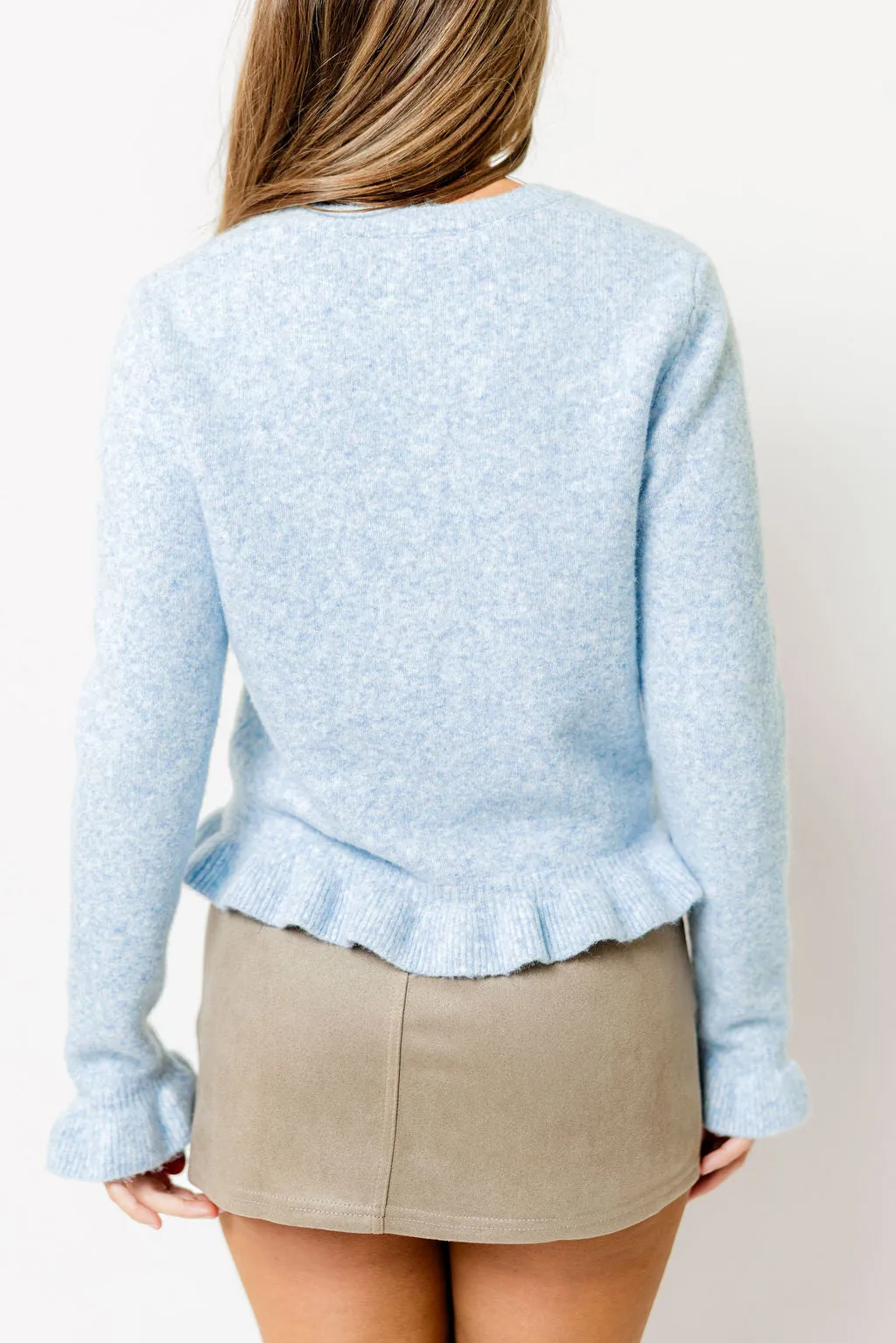 Dixon Faux Suede Mini Skort in Stone sold by Worth Collective product image thumbnail 4