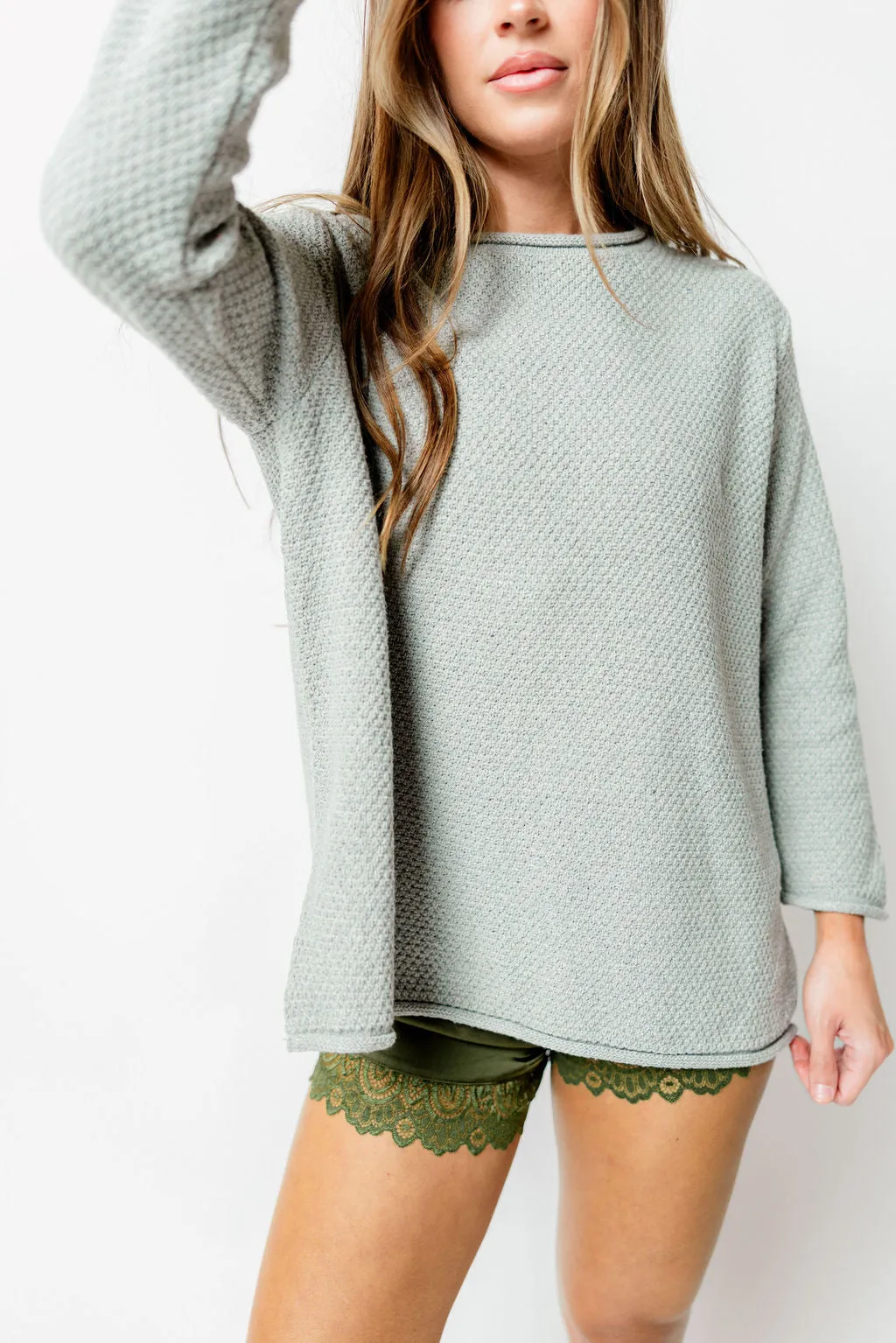 Alyse Pullover Sweater in Cement sold by Worth Collective product image thumbnail 4