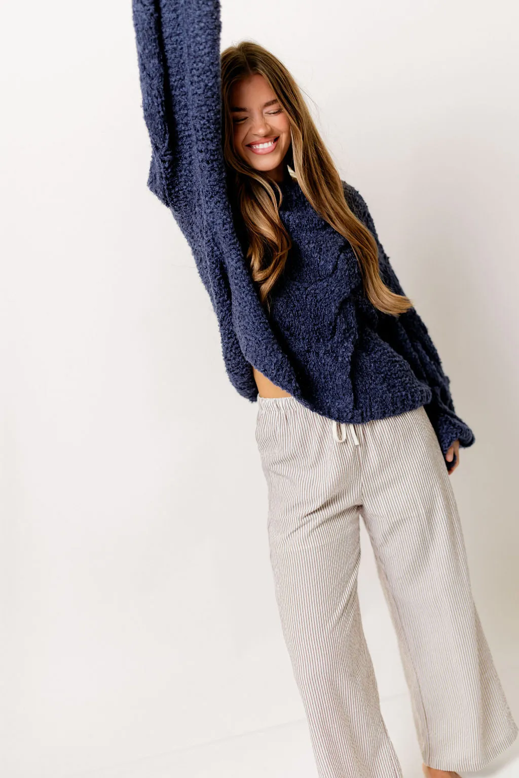 Cal Drawstring Waist Striped Pants in Brown Multi *Final Sale* sold by Worth Collective product image thumbnail 3