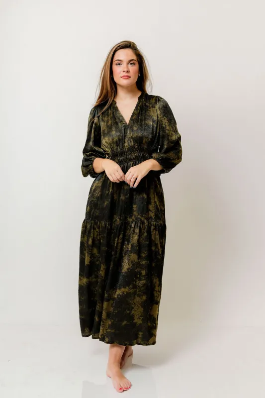 Zia Maxi Dress in Tapenade *Final Sale* sold by Worth Collective