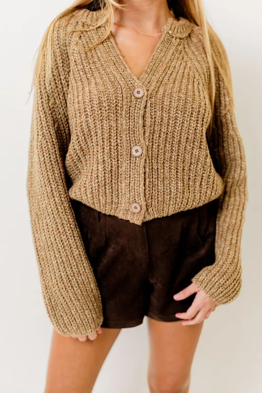 Pepper Cardigan Top in Sand sold by Worth Collective