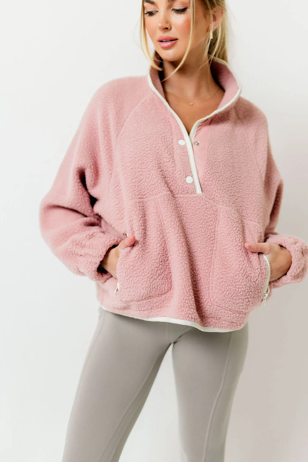 Arlo Pullover in Mauve/Ivory sold by Worth Collective product image thumbnail 5
