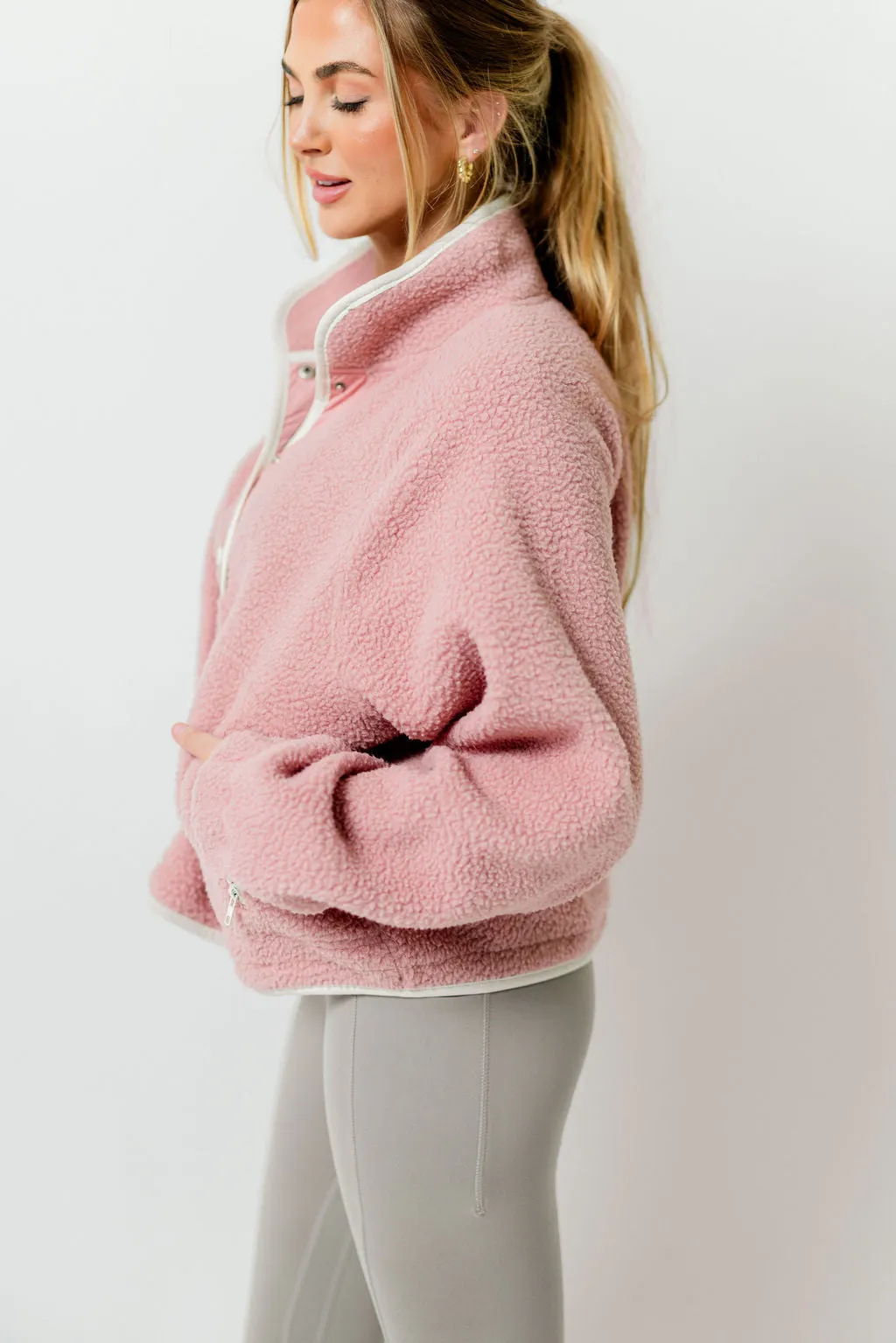 Arlo Pullover in Mauve/Ivory sold by Worth Collective product image thumbnail 2