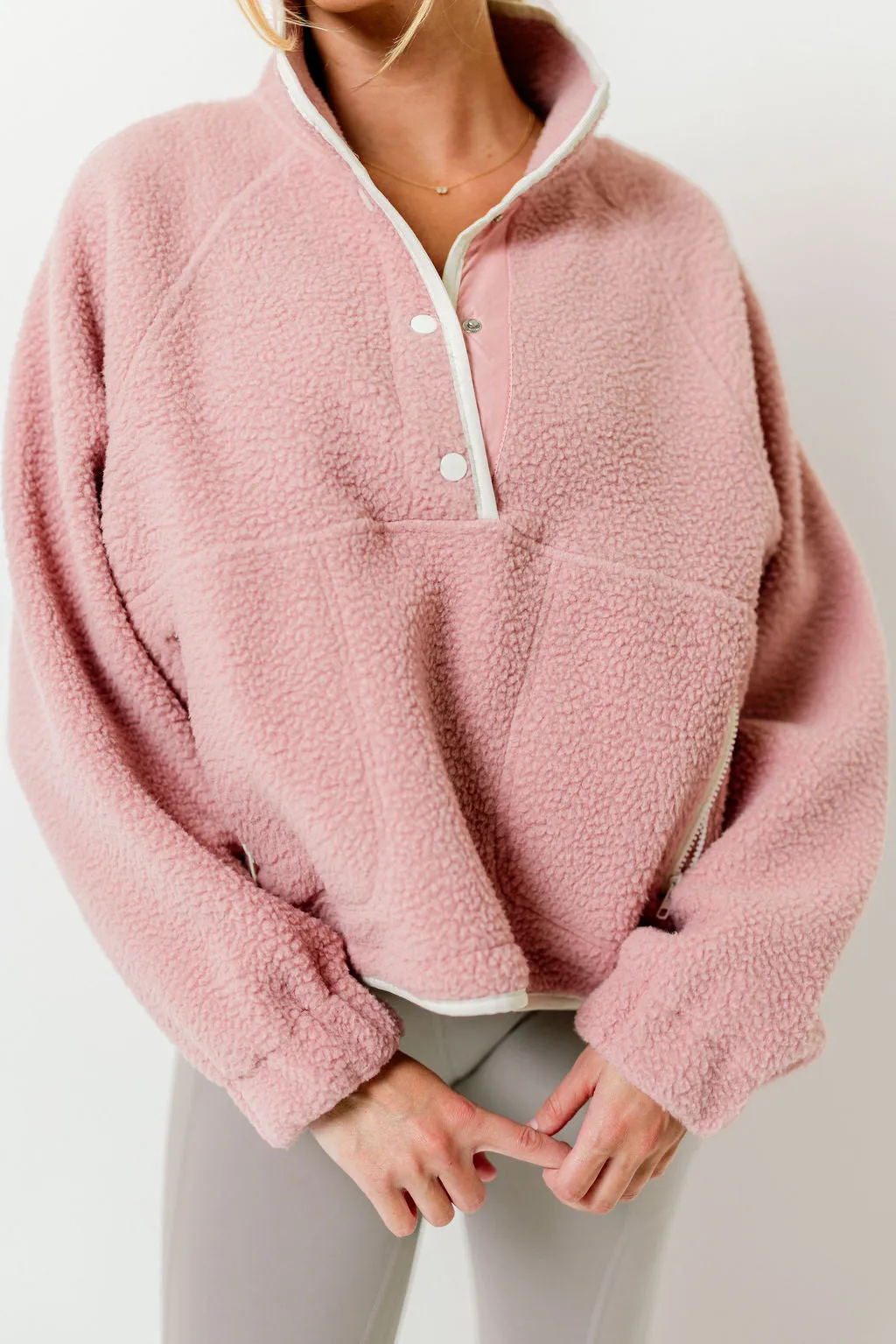 Arlo Pullover in Mauve/Ivory sold by Worth Collective product image thumbnail 3