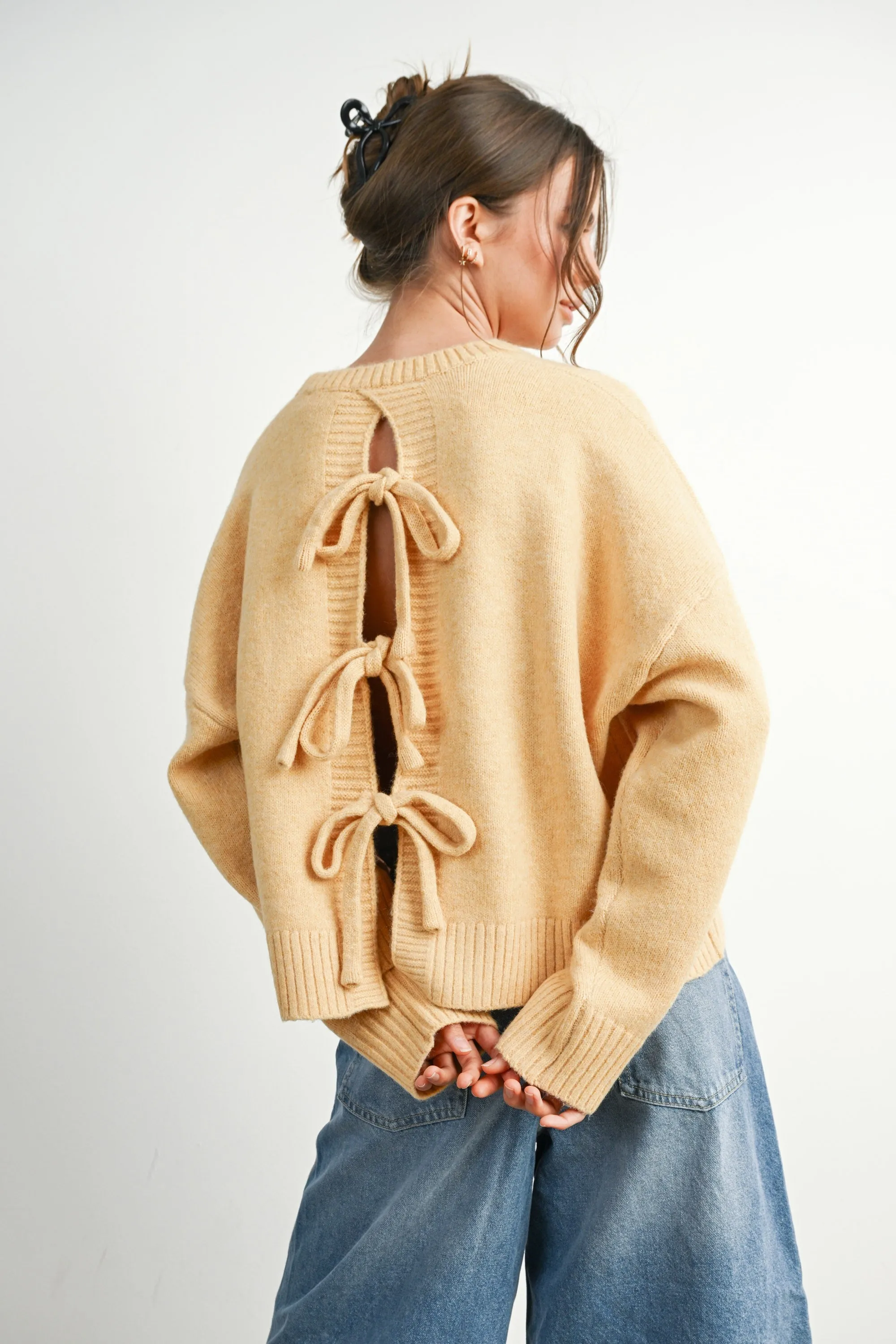 Natalie Tie-Back Sweater in Marigold sold by Worth Collective product image thumbnail 4