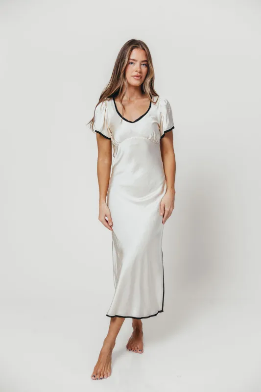 Stephanie Midi Dress in Cream sold by Worth Collective