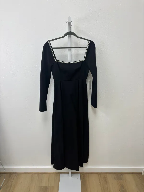 Anisa Pearl Embellished Maxi Dress in Black (Sample) sold by Worth Collective