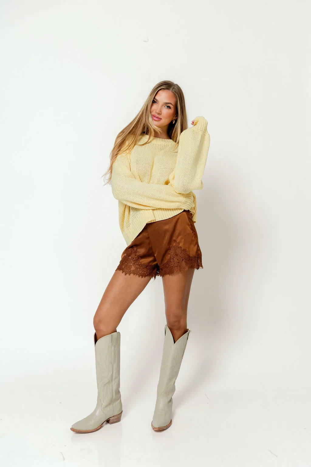 Carmella Balloon Sleeve Sweater in Butter *Final Sale* sold by Worth Collective product image thumbnail 3