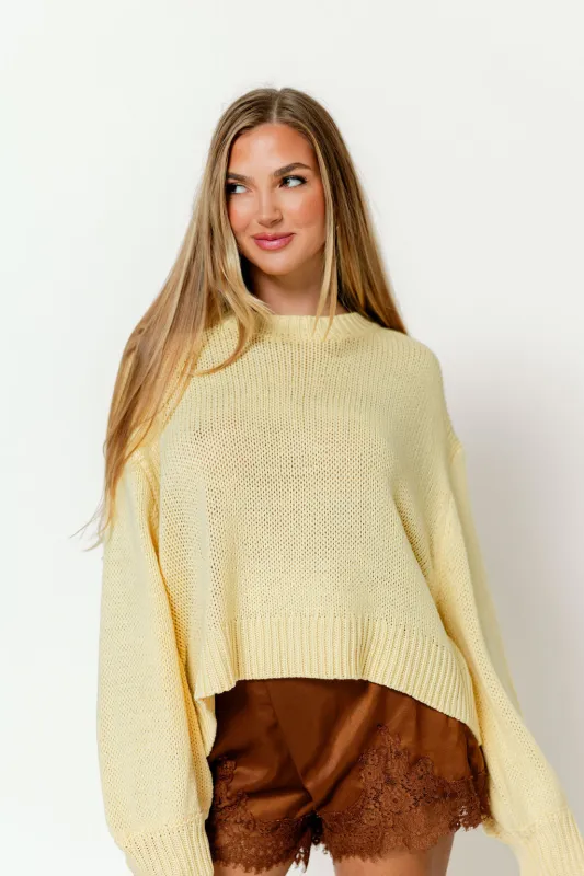 Carmella Balloon Sleeve Sweater in Butter *Final Sale* sold by Worth Collective