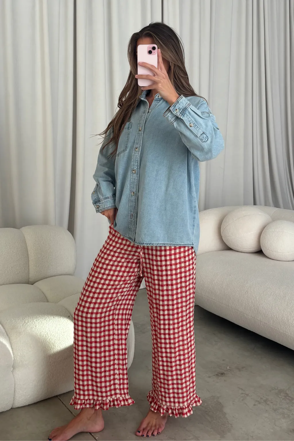 Sevyn 100% Cotton Washed Button-up Shirt in Light Denim sold by Worth Collective product image thumbnail 3