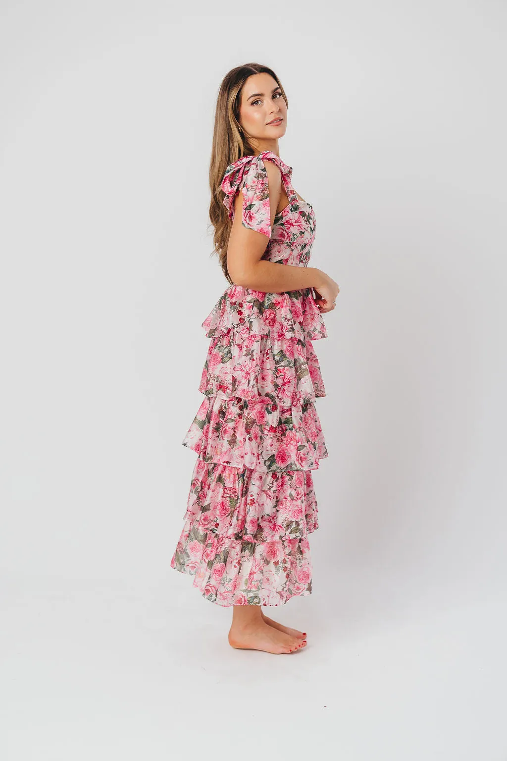 Maddie Midi Dress in Pink sold by Worth Collective product image thumbnail 5
