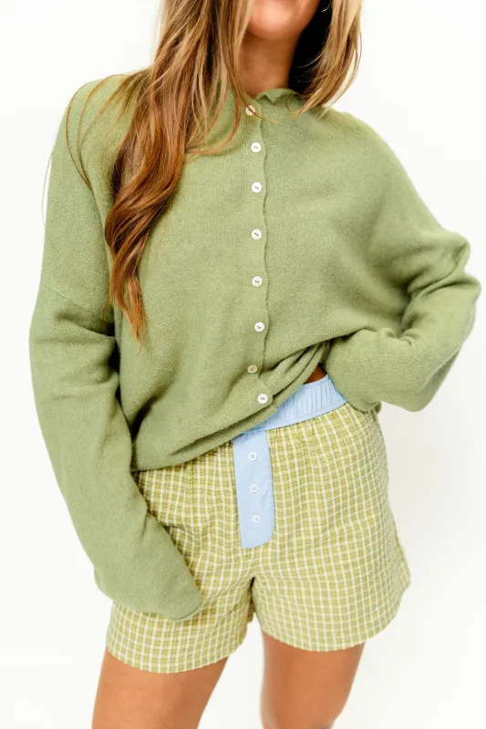 Piper Cardigan in Sage sold by Worth Collective