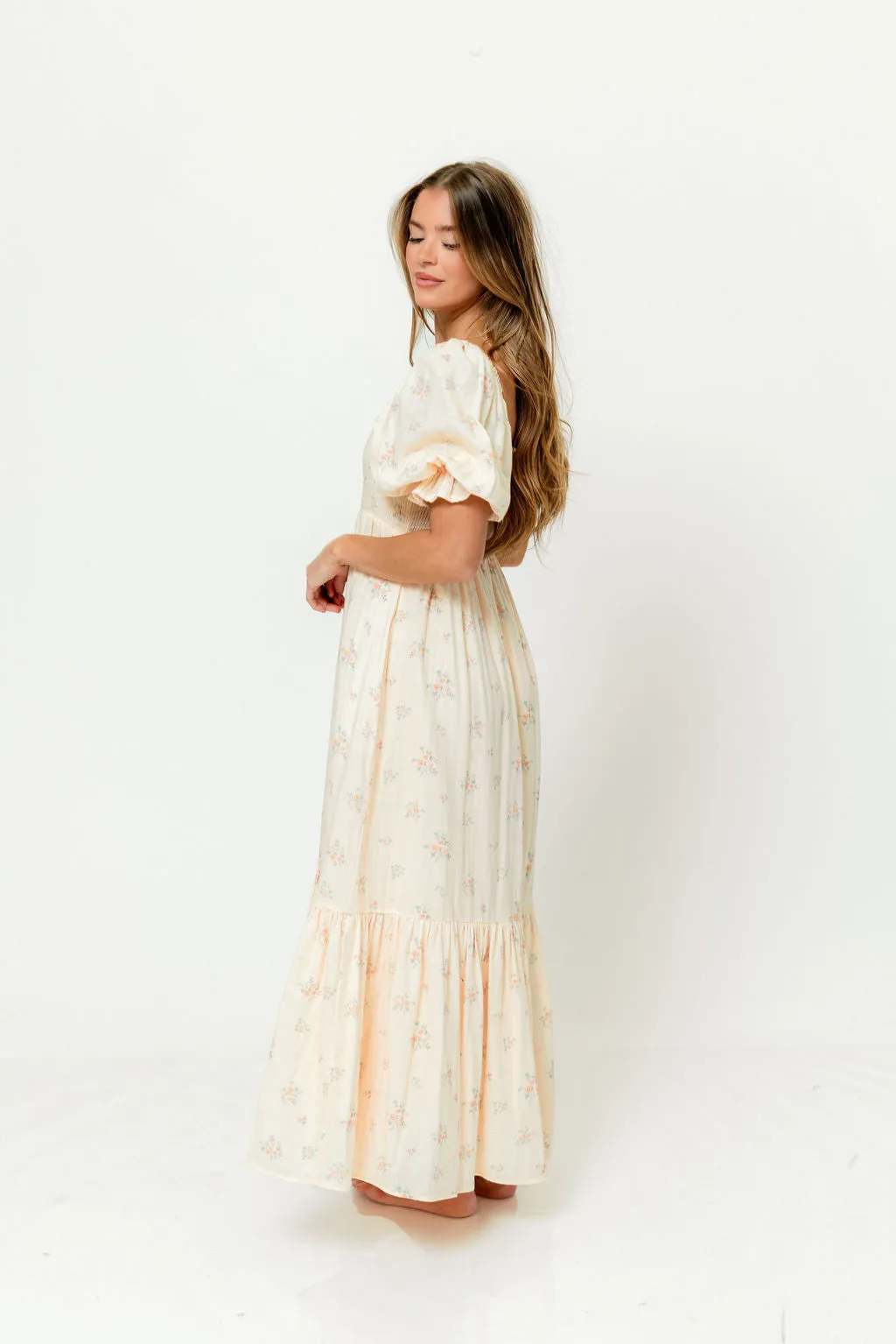 Livvy 100% Cotton Dress in Peach (Fully Lined) - Bump Friendly sold by Worth Collective product image thumbnail 4