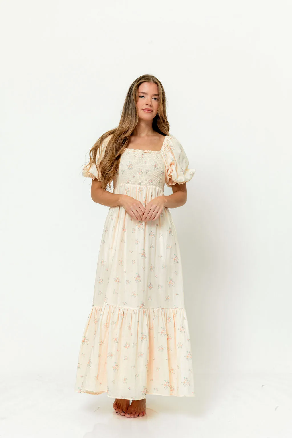 Livvy 100% Cotton Dress in Peach (Fully Lined) - Bump Friendly sold by Worth Collective product image thumbnail 2