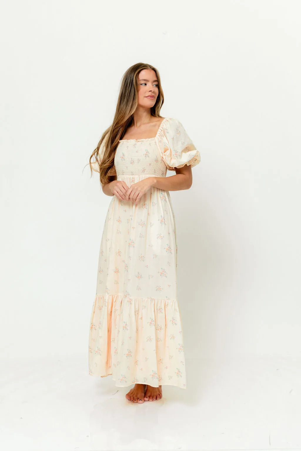 Livvy 100% Cotton Dress in Peach (Fully Lined) - Bump Friendly sold by Worth Collective product image thumbnail 3