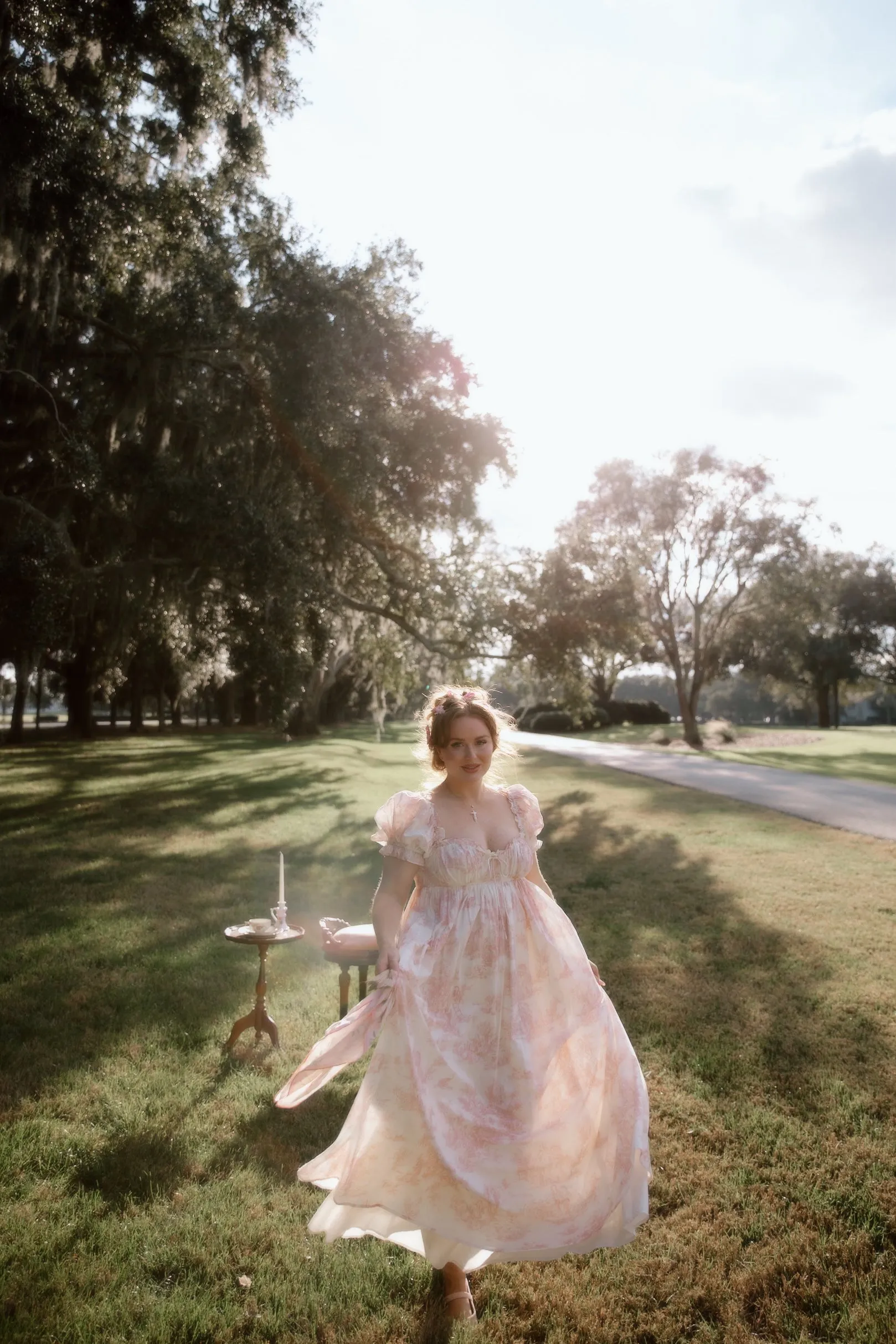 Olivia 100% Cotton Maxi Dress in Pink Toile - Bump Friendly sold by Worth Collective product image thumbnail 4