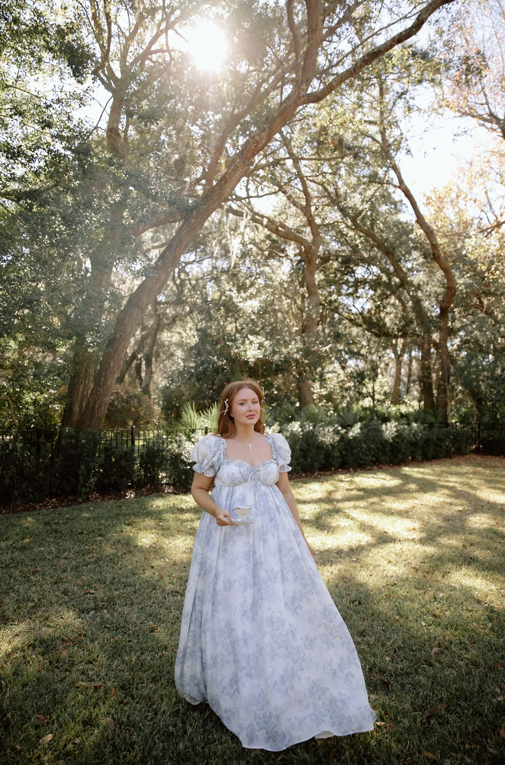 Olivia Maxi Dress in Blue Floral - Bump Friendly sold by Worth Collective product image thumbnail 2