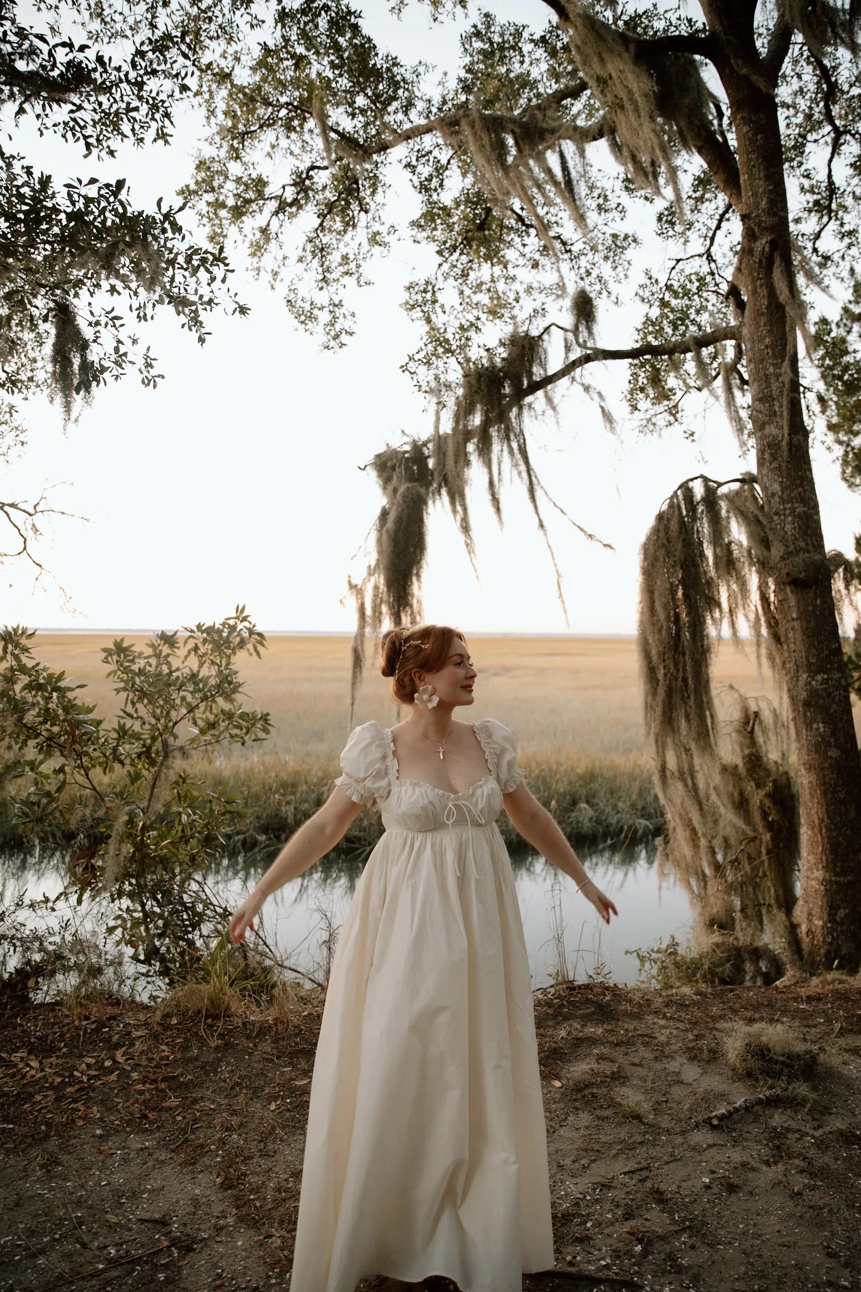 Olivia 100% Cotton Maxi Dress in Cream - Bump Friendly sold by Worth Collective product image thumbnail 3