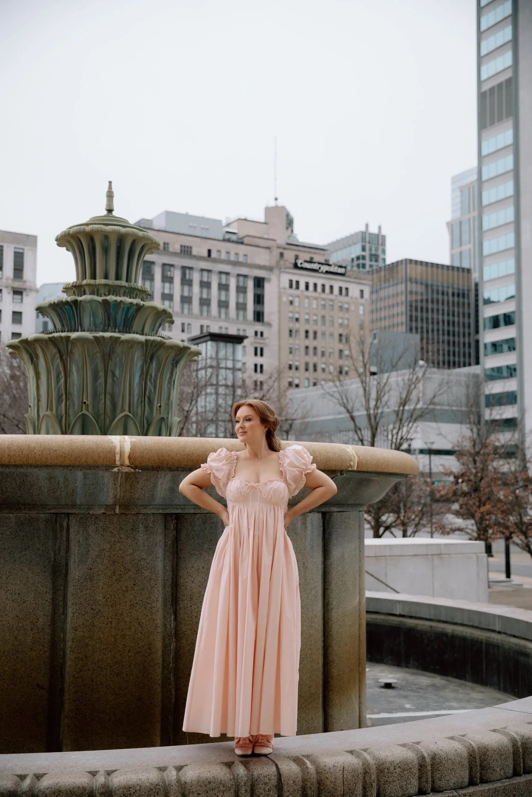Olivia 100% Cotton Maxi Dress in Pale Pink - Bump Friendly sold by Worth Collective product image thumbnail 5