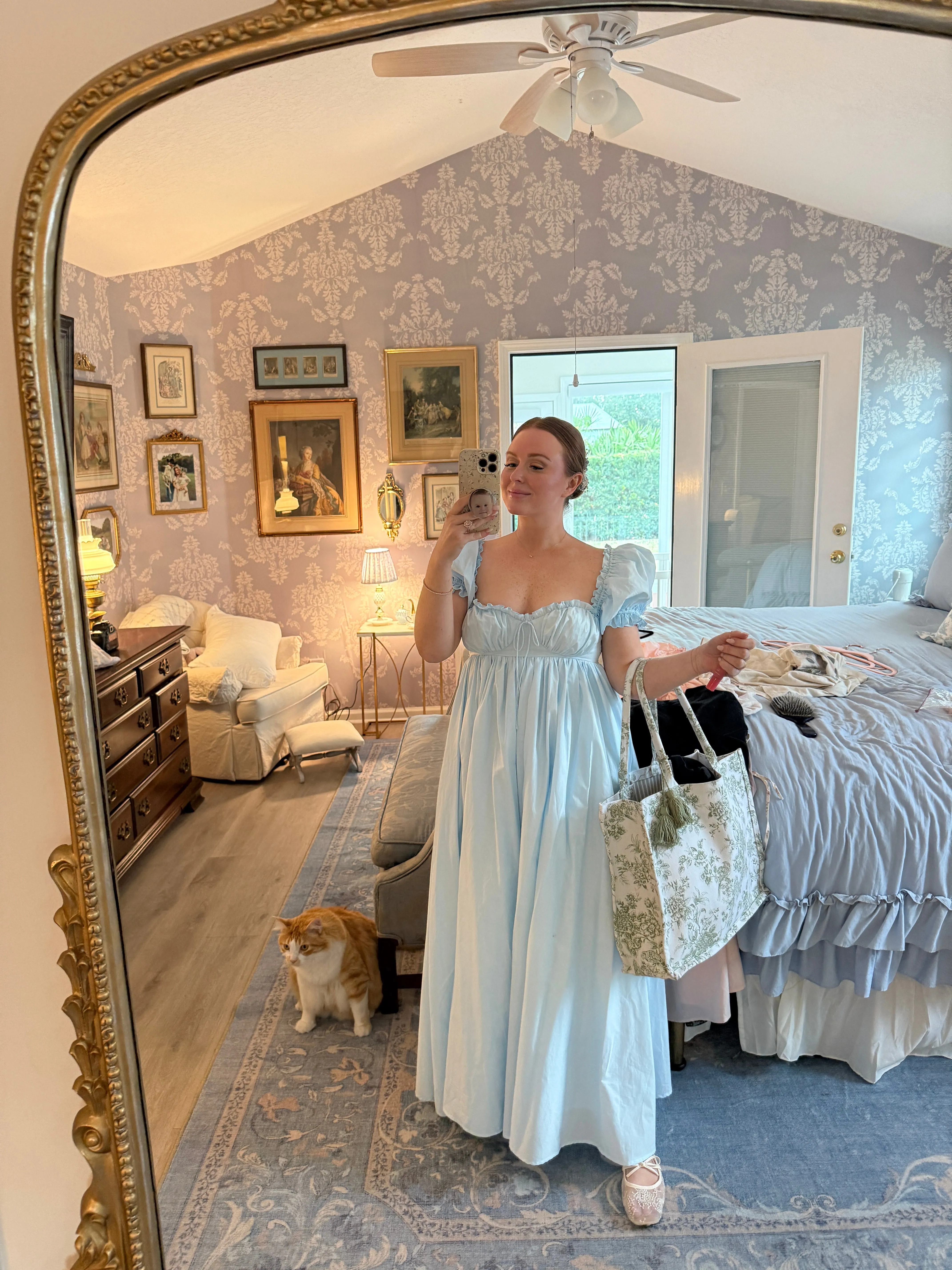 Olivia 100% Cotton Maxi Dress in Light Blue - Bump Friendly sold by Worth Collective product image thumbnail 4