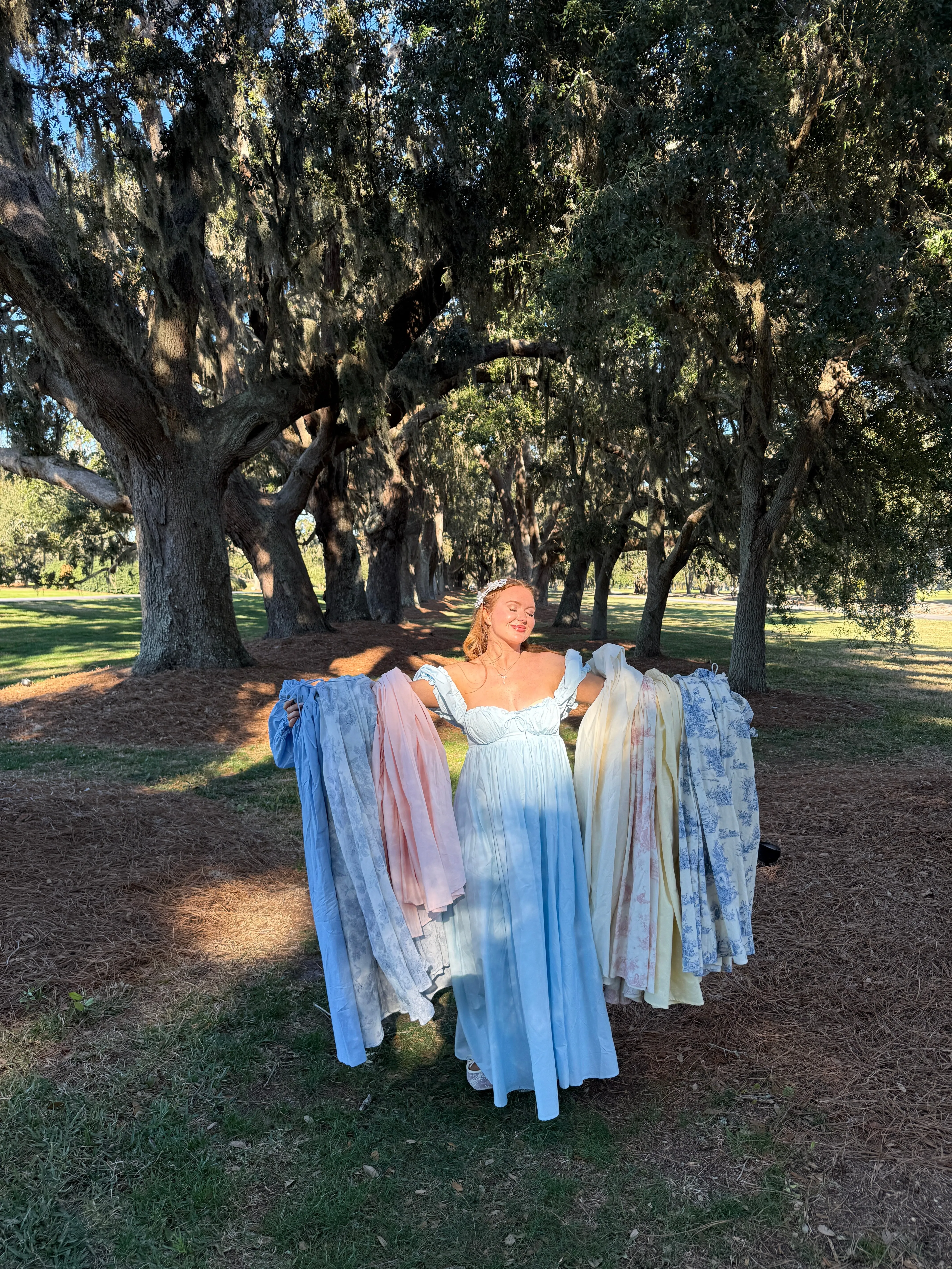 Olivia 100% Cotton Maxi Dress in Light Blue - Bump Friendly sold by Worth Collective product image thumbnail 5