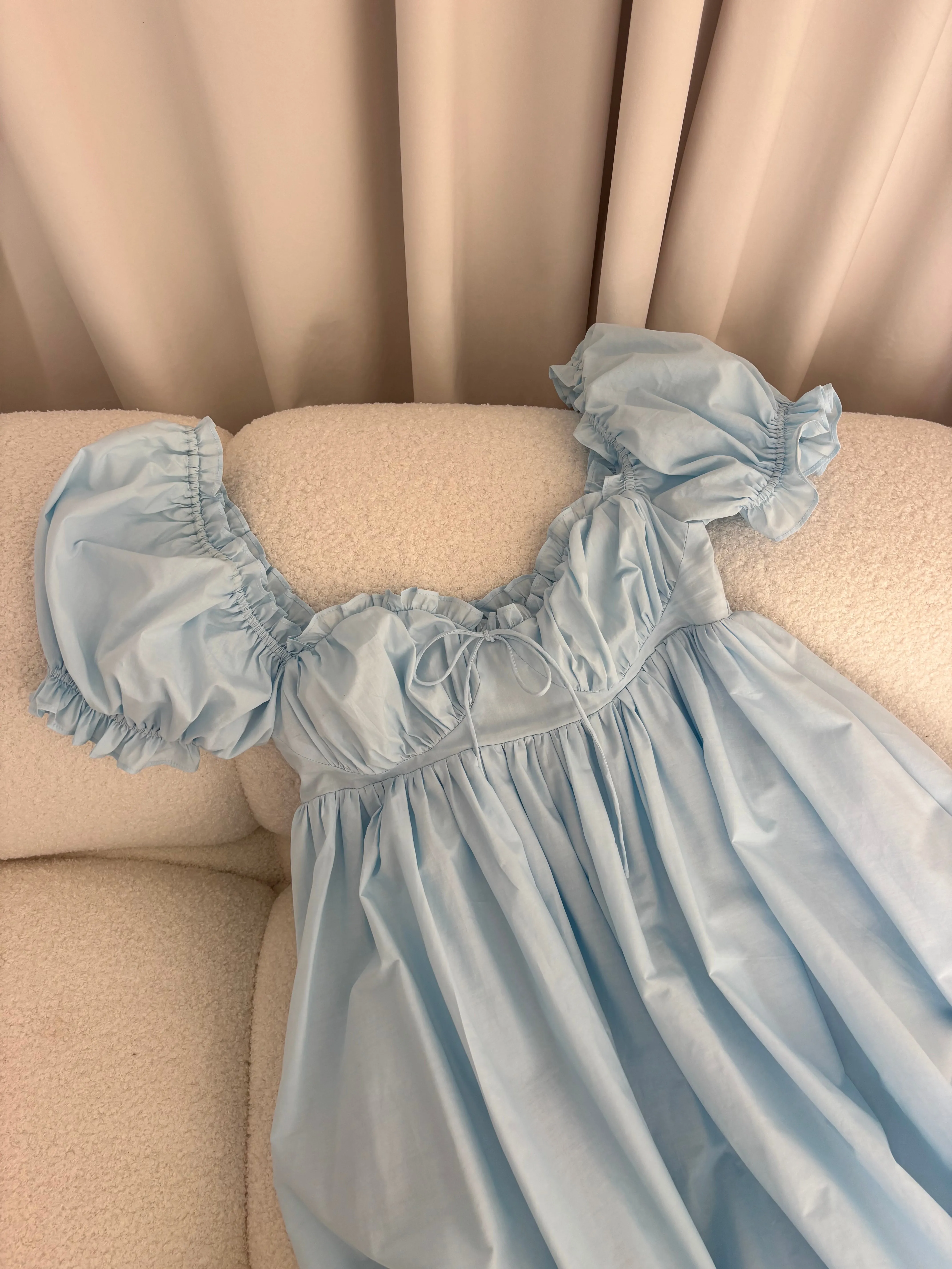 Olivia 100% Cotton Maxi Dress in Light Blue - Bump Friendly sold by Worth Collective product image thumbnail 2