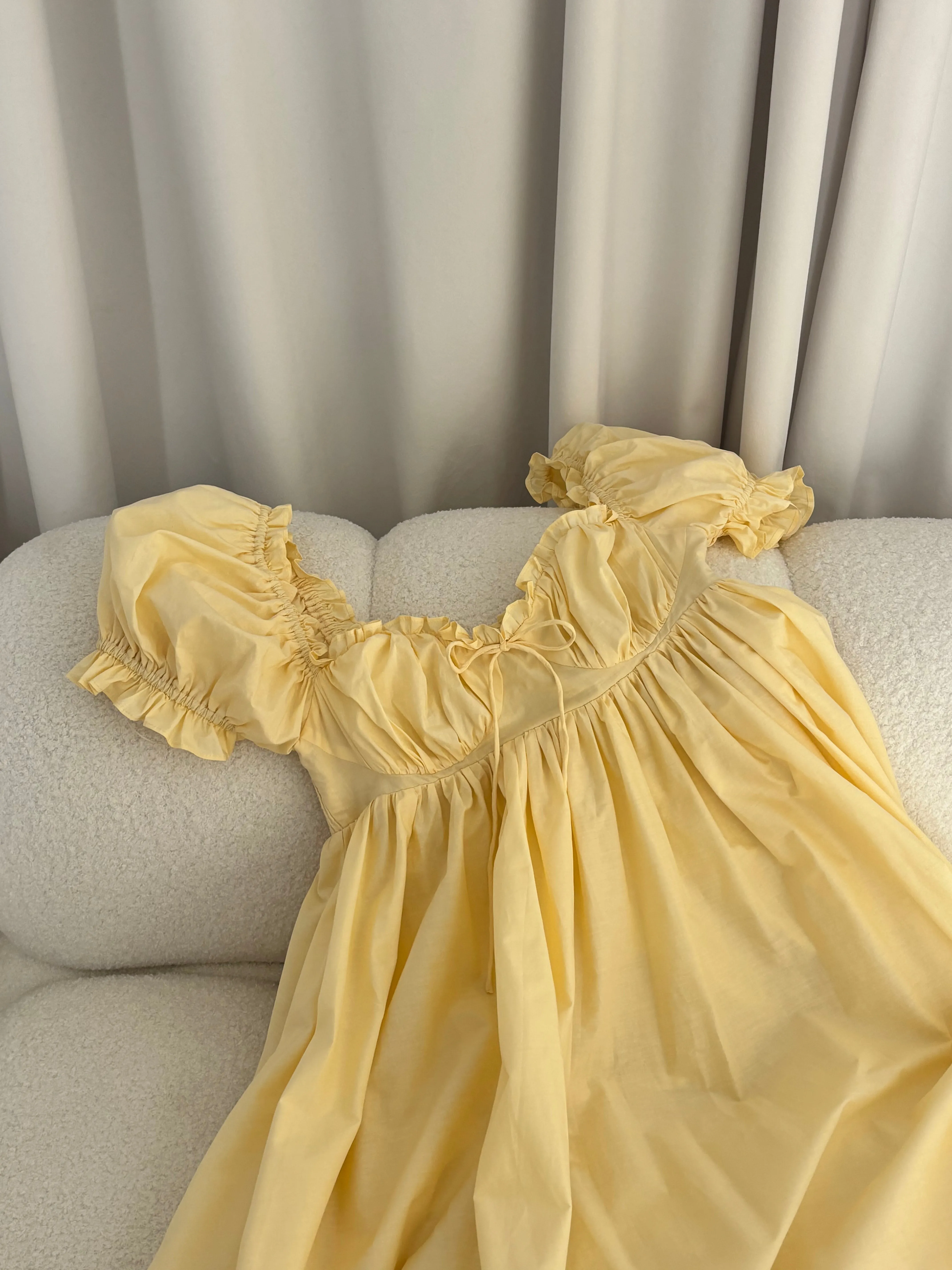 Olivia 100% Cotton Maxi Dress in Butter Yellow - Bump Friendly sold by Worth Collective product image thumbnail 3