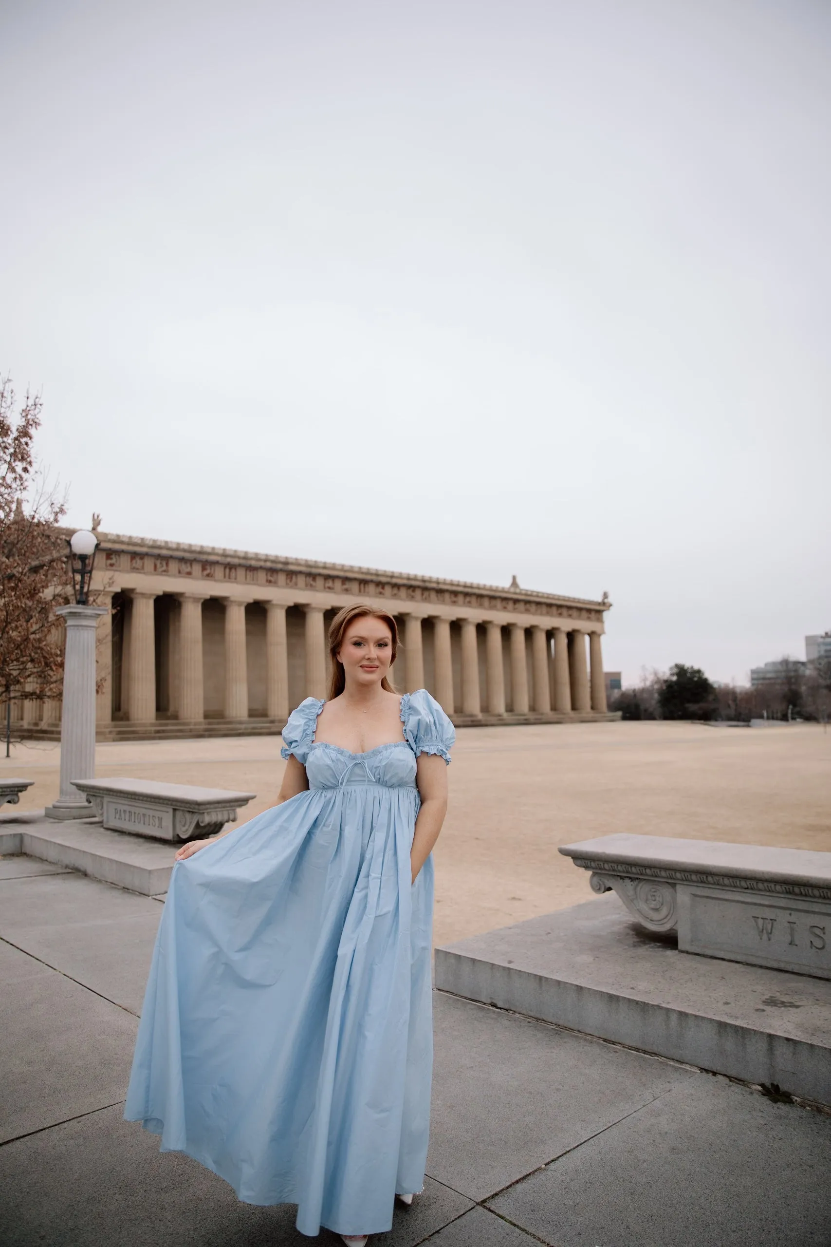 Olivia 100% Cotton Maxi Dress in Deep Blue - Bump Friendly sold by Worth Collective product image thumbnail 5