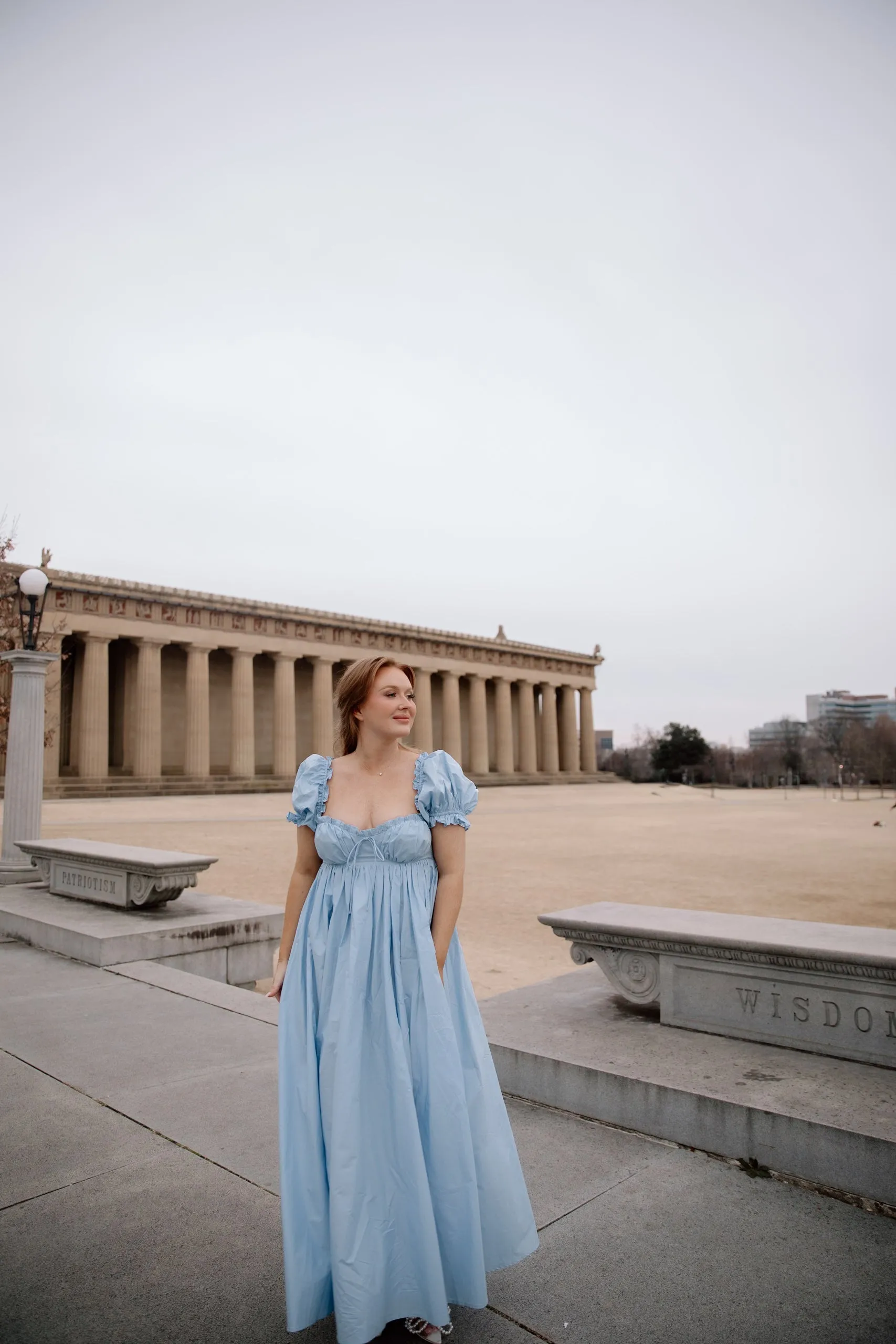 Olivia 100% Cotton Maxi Dress in Deep Blue - Bump Friendly sold by Worth Collective product image thumbnail 4