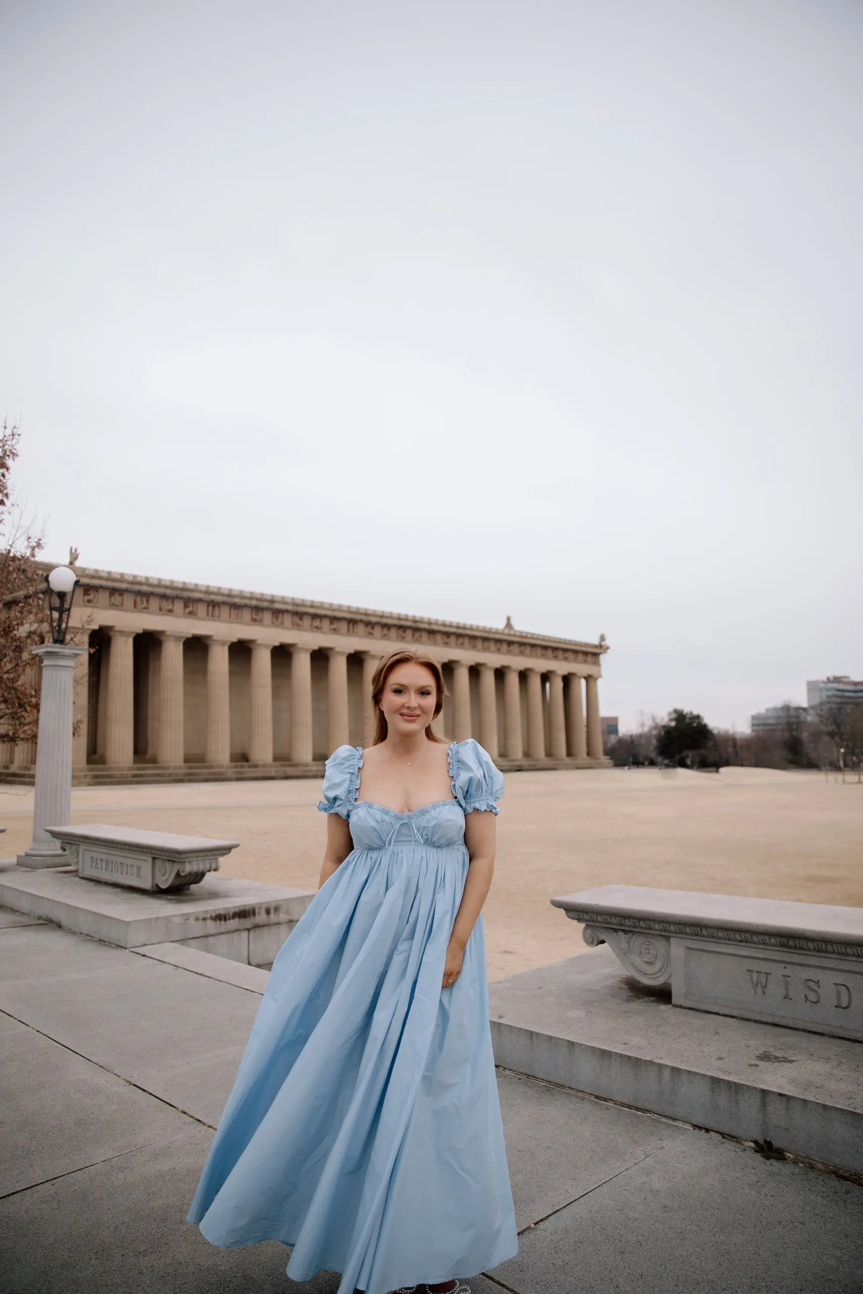 Olivia 100% Cotton Maxi Dress in Deep Blue - Bump Friendly sold by Worth Collective product image thumbnail 2