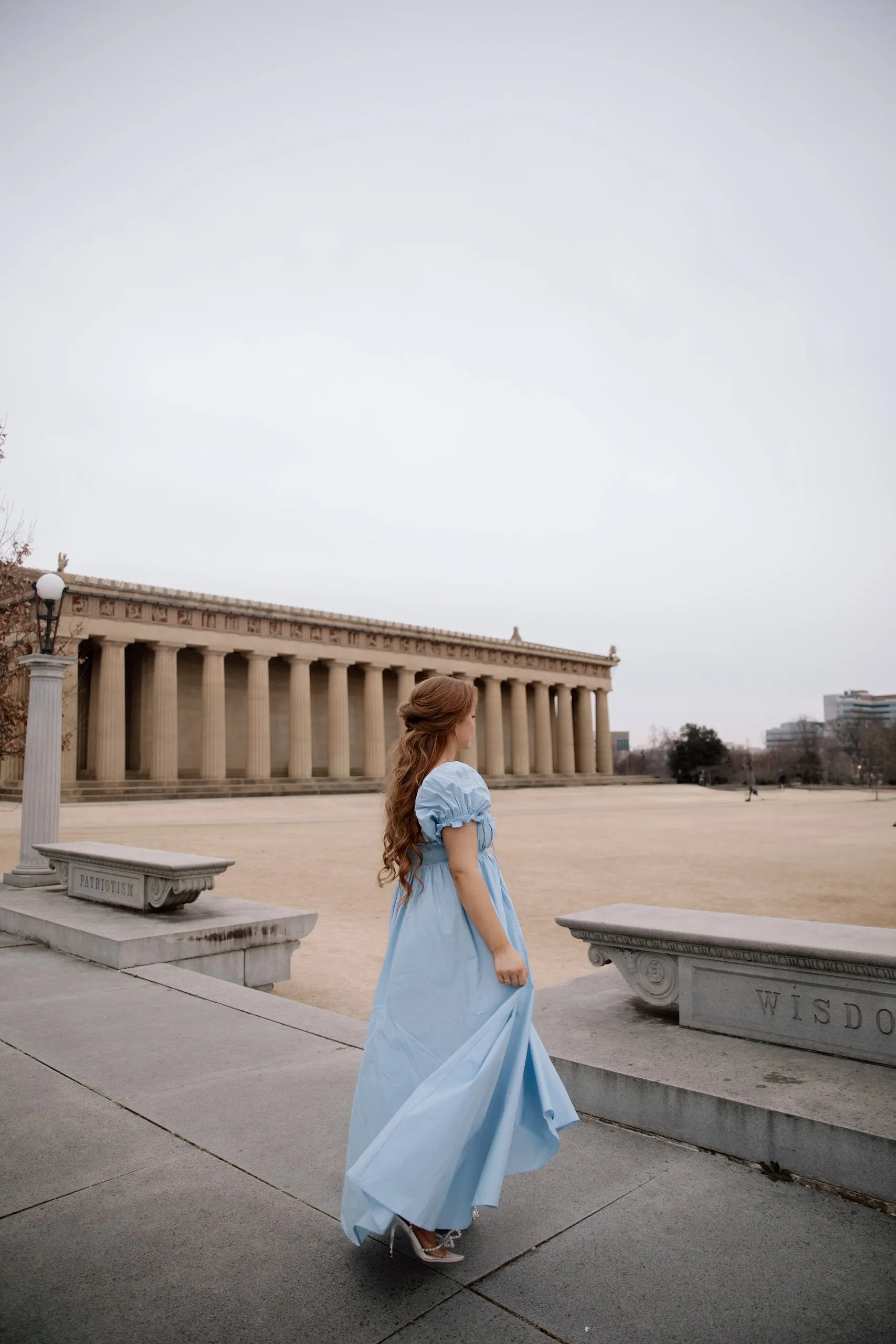 Olivia 100% Cotton Maxi Dress in Deep Blue - Bump Friendly sold by Worth Collective product image thumbnail 3