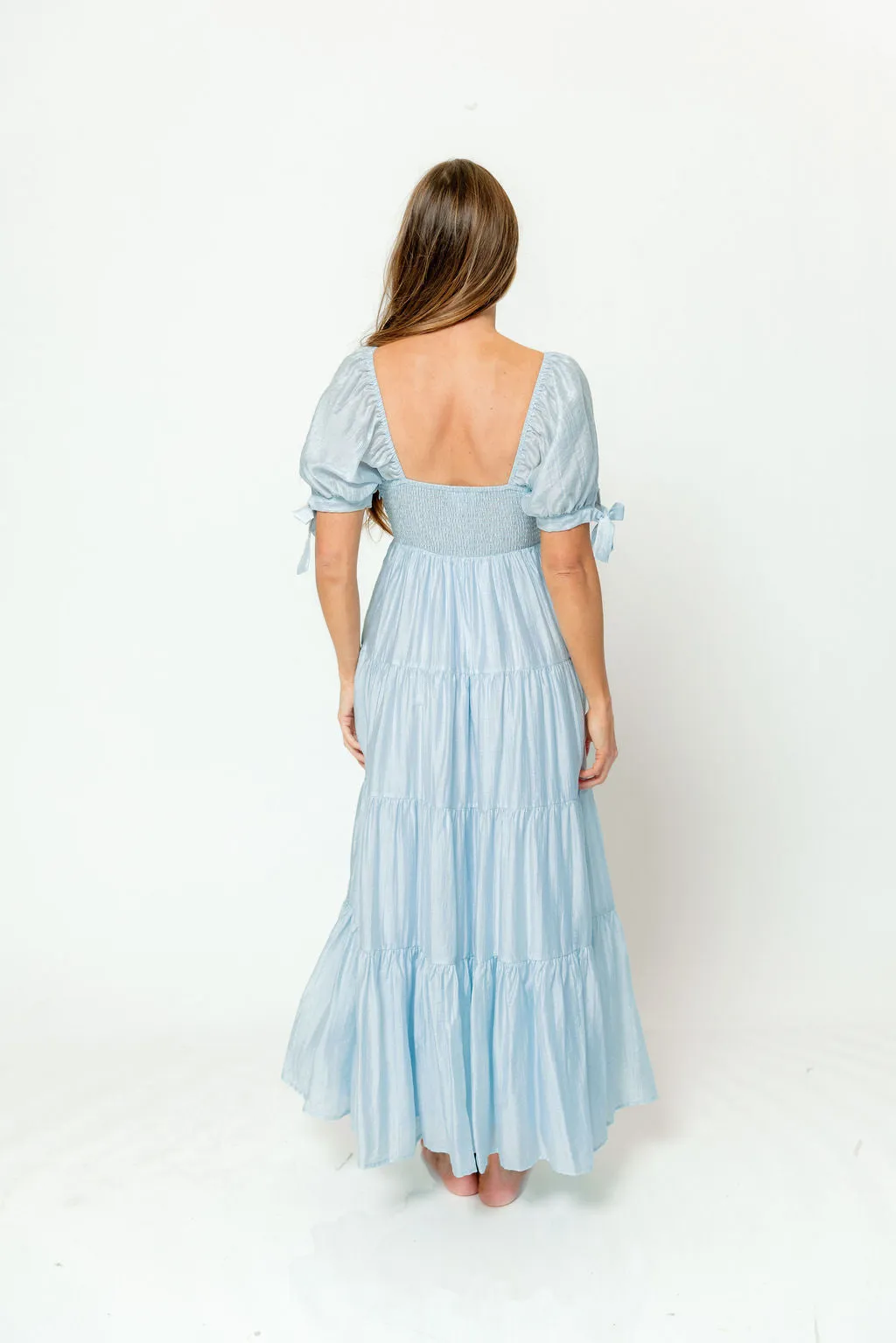 Grayson Maxi Dress in Light Blue - Bump Friendly & Inclusive Sizing sold by Worth Collective product image thumbnail 5