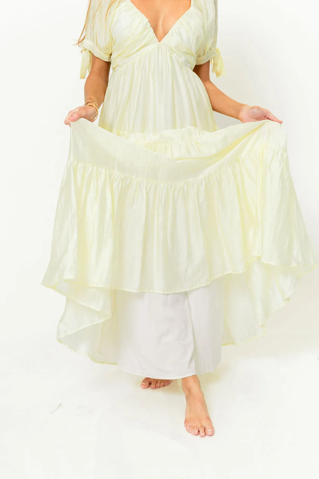 Grayson Maxi Dress in Lemon - Bump Friendly & Inclusive Sizing sold by Worth Collective product image thumbnail 3