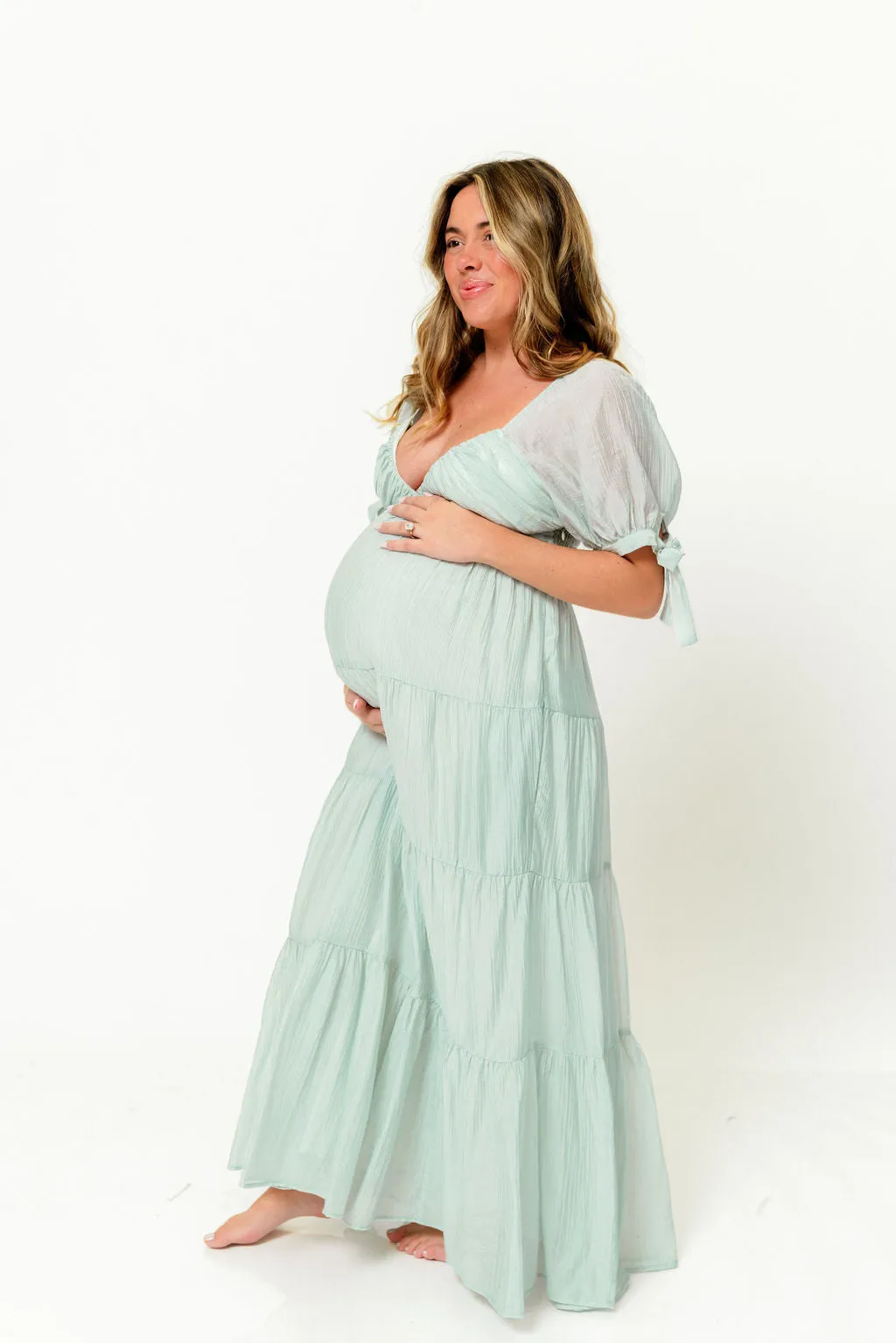 Grayson Maxi Dress in Light Mint - Bump Friendly sold by Worth Collective product image thumbnail 5