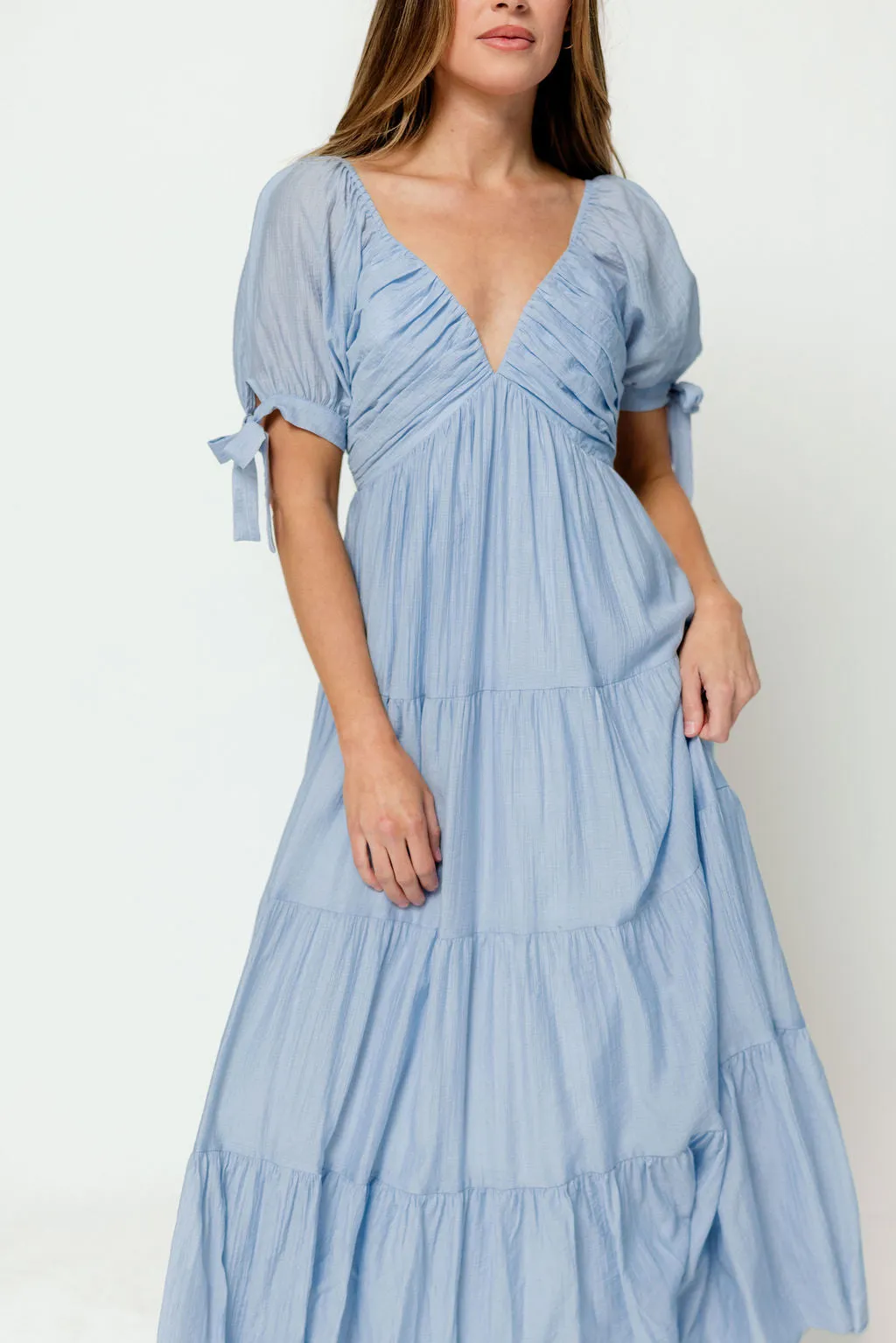 Grayson Maxi Dress in Dusty Blue - Bump Friendly & Inclusive Sizing sold by Worth Collective product image thumbnail 2