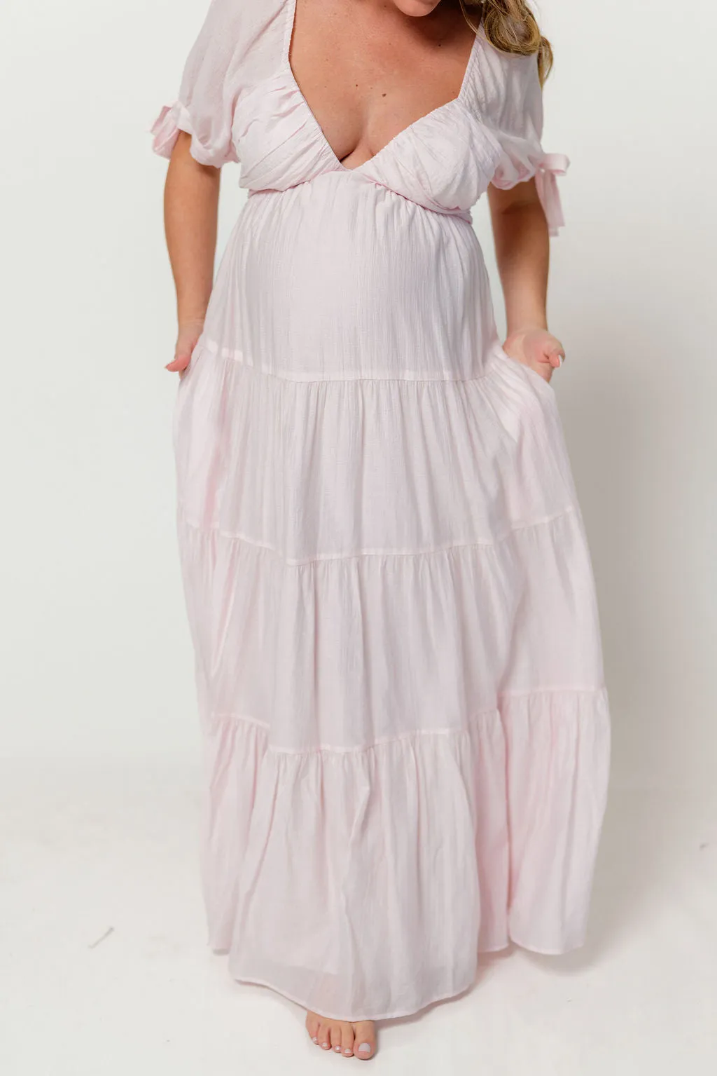 Grayson Maxi Dress in Light Pink - Bump Friendly & Inclusive Sizing sold by Worth Collective product image thumbnail 4