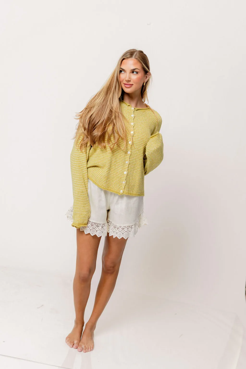 Piper Pin Striped Cardigan in Honey *Final Sale* sold by Worth Collective product image thumbnail 5