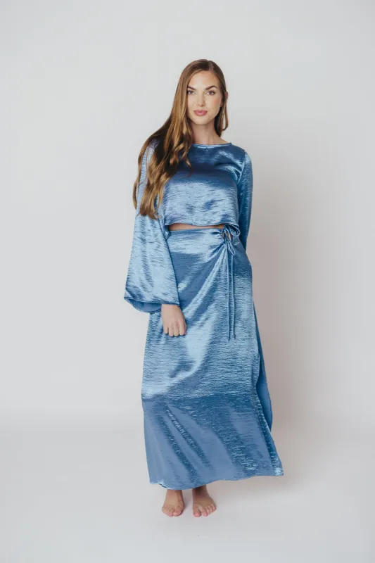 Cecily Top in Blue Teal sold by Worth Collective