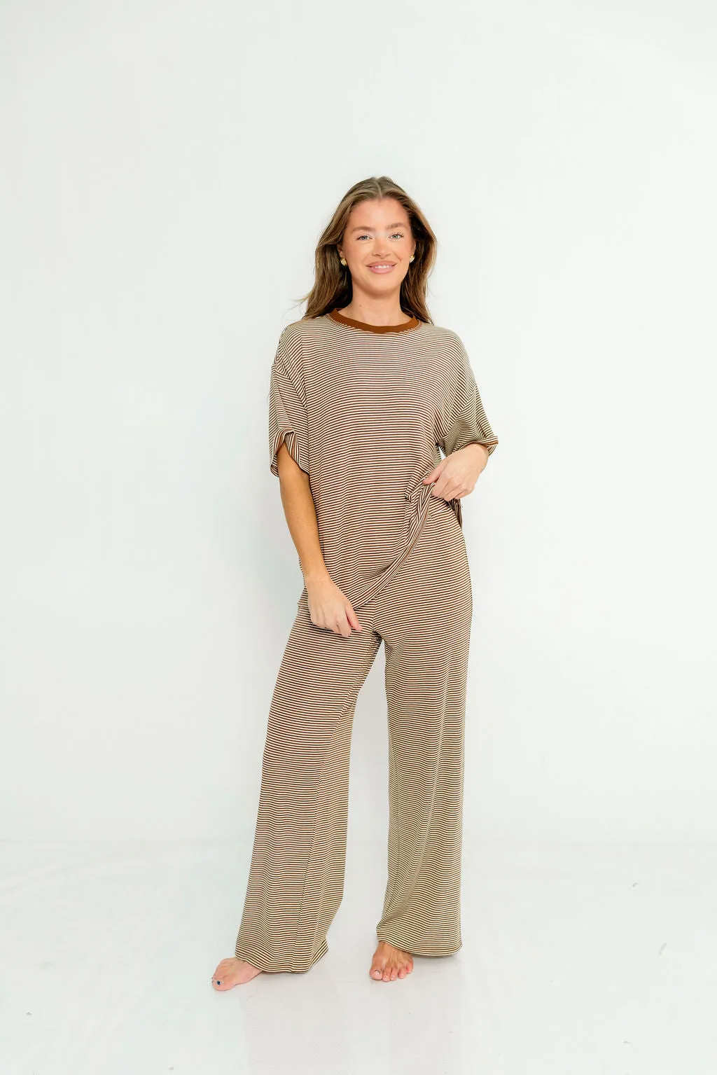 Alana Stripe Set in Brown sold by Worth Collective product image thumbnail 3