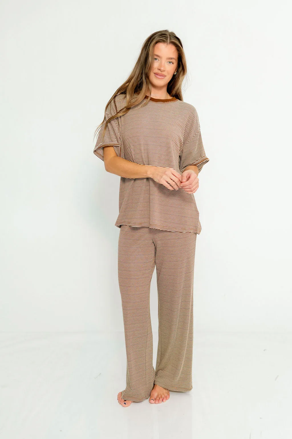 Alana Stripe Set in Brown sold by Worth Collective product image thumbnail 2