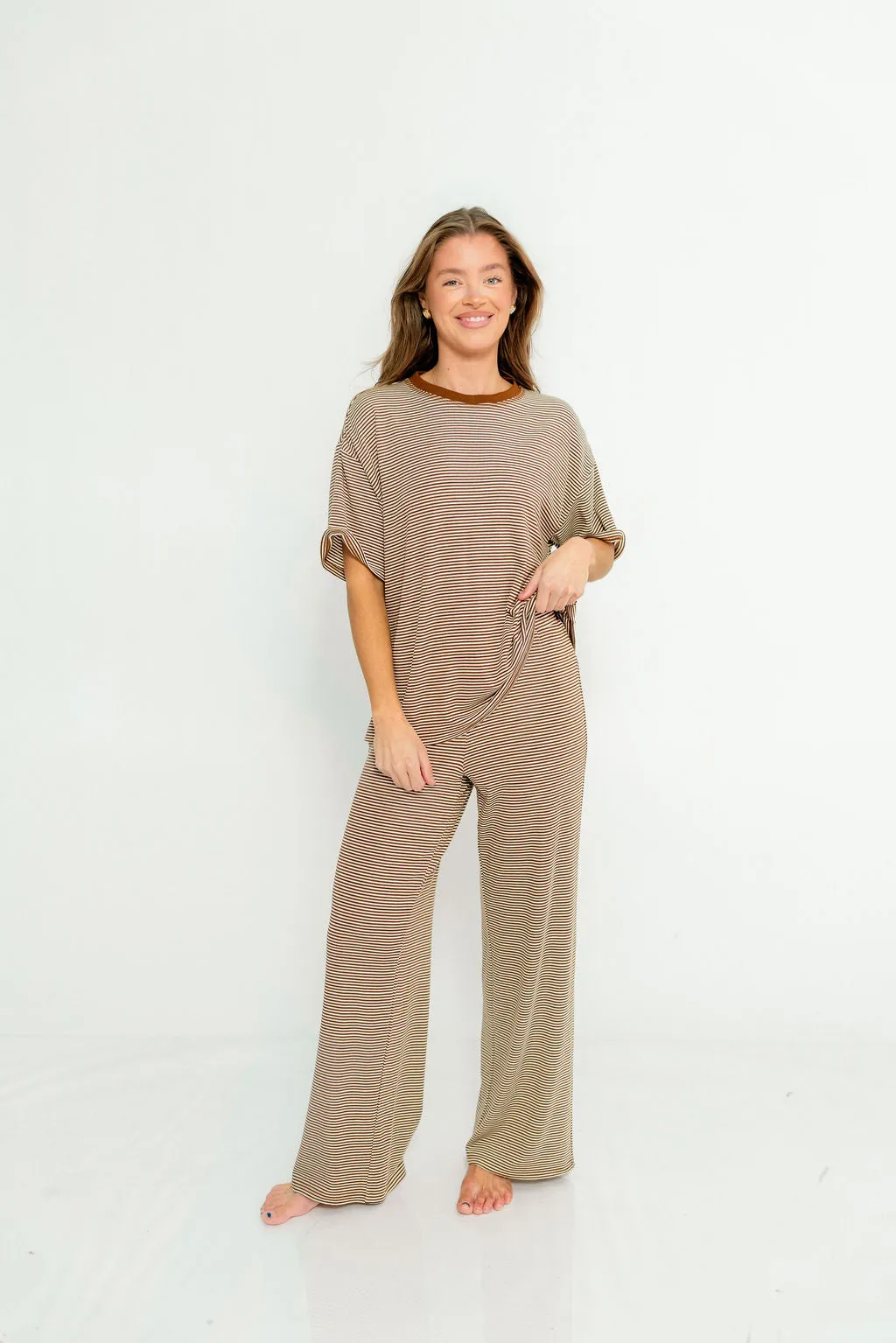 Alana Stripe Set in Brown sold by Worth Collective product image thumbnail 4