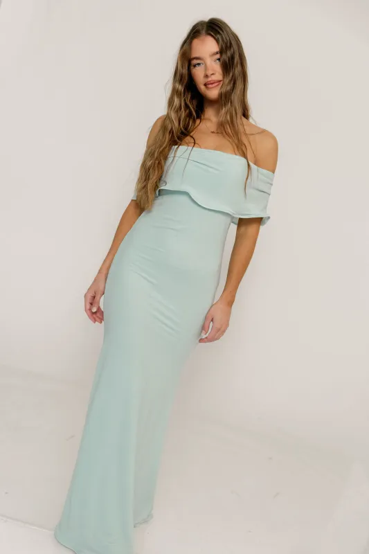 Tommie Maxi Dress in Light Blue - Bump Friendly (Size Up for Bump) made by Sofie the Label