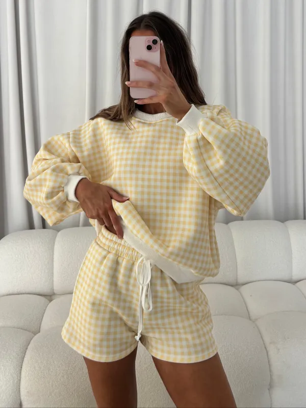 Alex Gingham Set in Yellow made by Papermoon