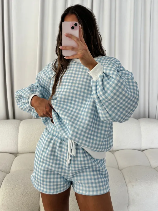 Alex Gingham Set in Blue made by Papermoon