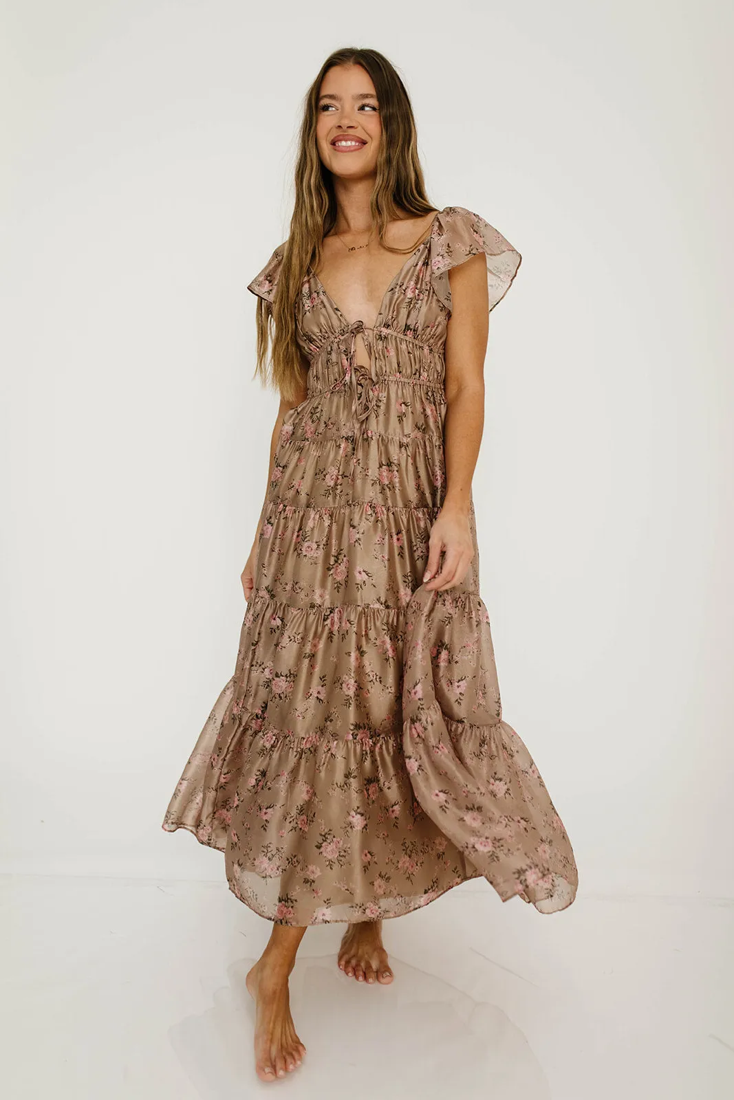 Enchanted Maxi Dress in Mauve Floral sold by Worth Collective product image thumbnail 3
