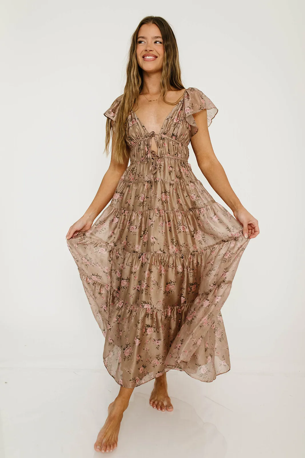 Enchanted Maxi Dress in Mauve Floral sold by Worth Collective product image thumbnail 4