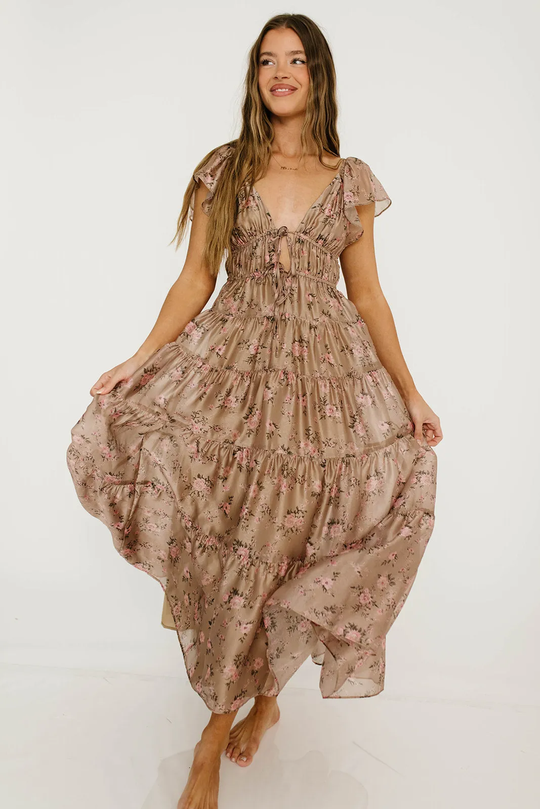 Enchanted Maxi Dress in Mauve Floral sold by Worth Collective product image thumbnail 2