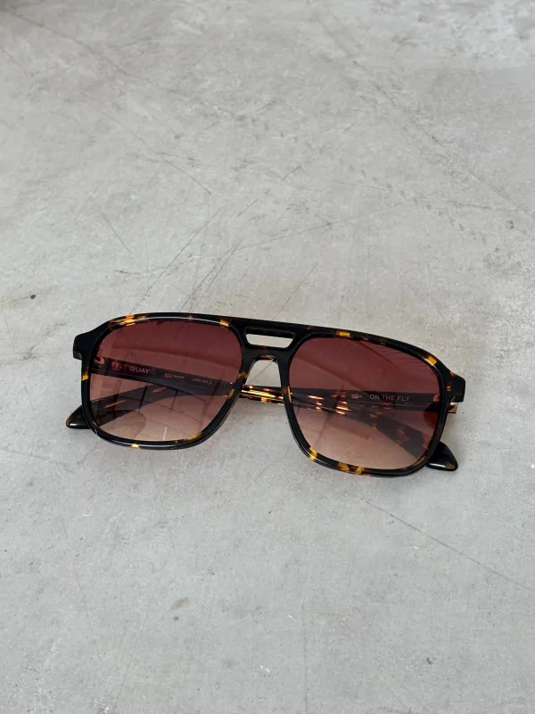 On The Fly Sunglasses in Shiny Yellow Tortoise/Orange sold by Worth Collective