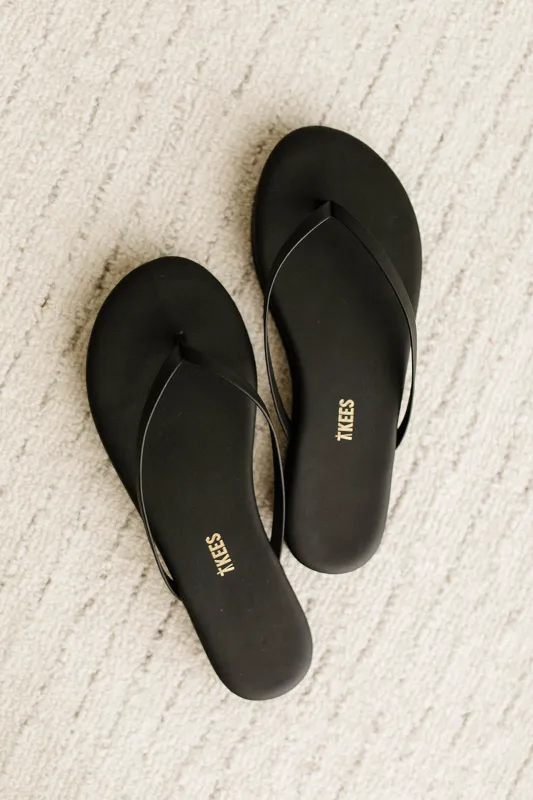 Tkees Lily Platform Sandal in Sable made by Worth Collective