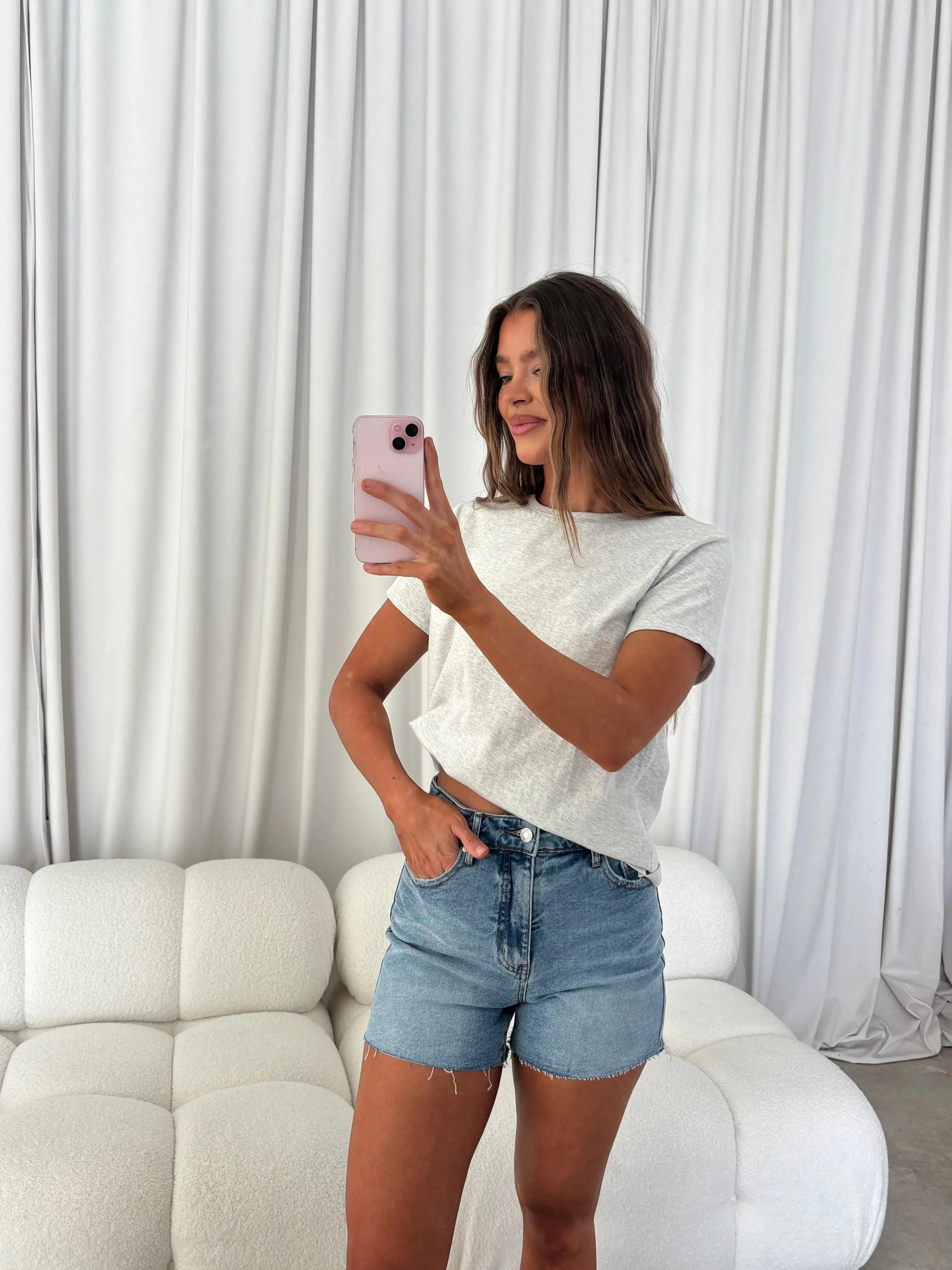 Asher Tee in Heather Grey sold by Worth Collective product image thumbnail 2